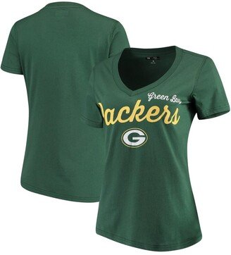 G-iii 4her By Carl Banks Women's Green Bay Packers Post Season V-Neck T-shirt