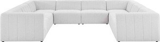 8pc Bartlett Upholstered Fabric Sectional Sofa Set Ivory