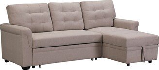 TOSWIN Reversible Sleeper Modular Sofa in Polyester Upholstery with Storage