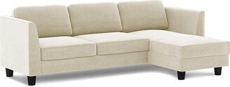 Mixoy Convertible Sectional Sofa Couch,86W Velvet Sofas for Living Room,L Shaped Couches with Reversible Chaise