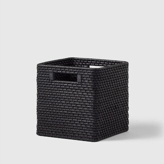 Marie Kondo Small Ori Curved Rattan Cube Ink Black