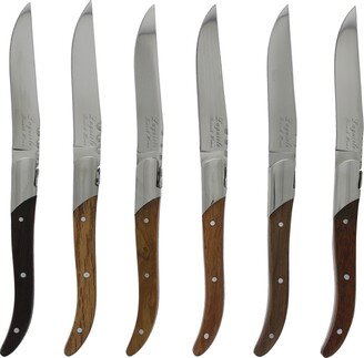 6 Wood Steak Knives