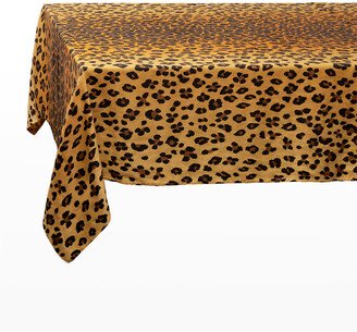 Leopard Sateen Tablecloth, Large, 70 x 126