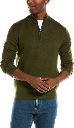 Quincy Wool 1/4-Zip Mock Sweater-AO