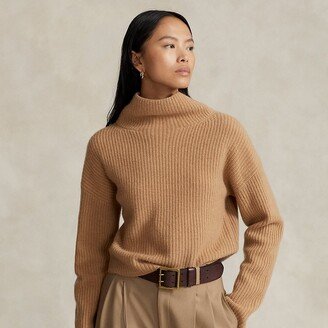 Ribbed Wool-Cashmere Mockneck Sweater