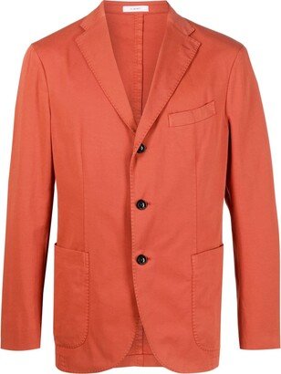 Single-Breasted Cotton Blazer-AO