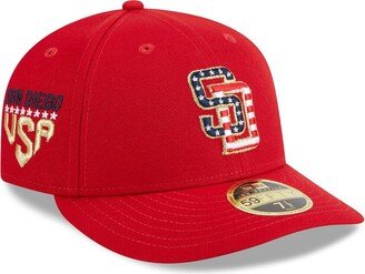 Men's Red San Diego Padres 2023 Fourth of July Low Profile 59FIFTY Fitted Hat