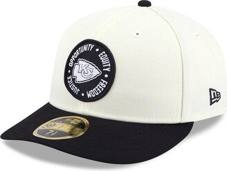 Men's Cream, Black Kansas City Chiefs 2022 Inspire Change 59FIFTY Low Profile Fitted Hat - Cream, Black