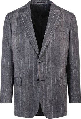 Single Breasted Striped Long Sleeved Blazer