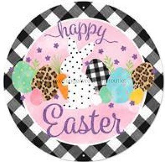 12Dia Glitter/Check Happy Easter Pink/Blk/Wht/Lavender Md0855