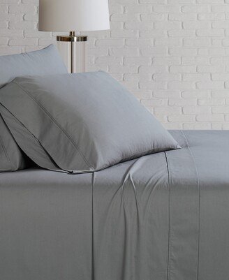 Solid Cotton Percale Full Sheet Set