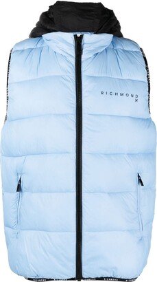 Logo-Print Two-Tone Padded Gilet-AA