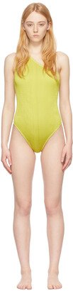 Green Nylon One-Piece Swimsuit