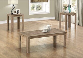 Monarch Specialties Monarch 7912P Dark Taupe Three Piece Table Set