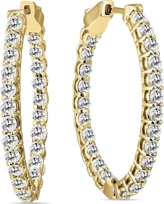 True Diamond 14K 2.00 Ct. Tw. Diamond Hoops