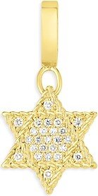 18K Yellow Gold Princess Tiny Treasures Diamond Star of David Charm Pendant