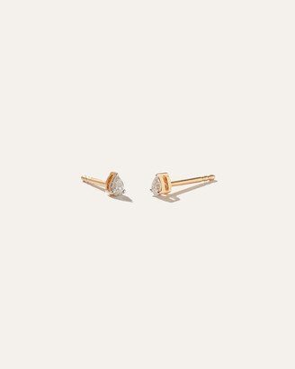 14K Gold Petite Pear Diamond Studs