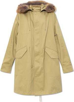 Hooded Drawstring Parka-AB