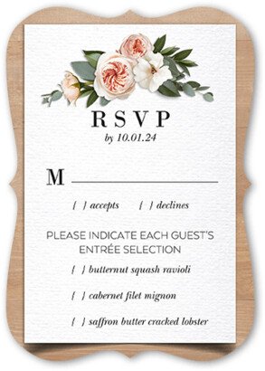 Rsvp Cards: Bohemian Flowers Wedding Response Card, Beige, Pearl Shimmer Cardstock, Bracket