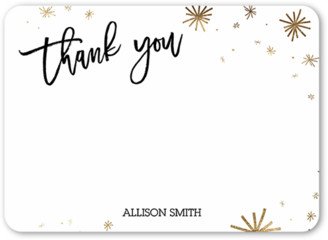 Thank You Cards: Fabulous Bursts Thank You Card, White, Standard Smooth Cardstock, Rounded