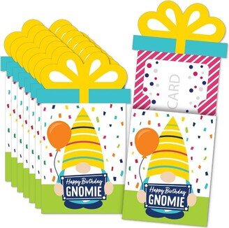Big Dot of Happiness Gnome Birthday - Happy Birthday Party Money and Gift Card Sleeves - Nifty Gifty Card Holders - Set of 8