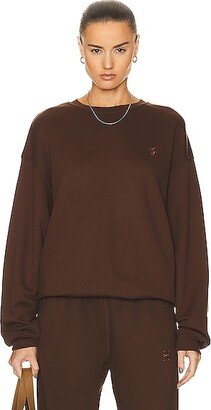 Eterne Oversized Crewneck Sweatshirt in Brown