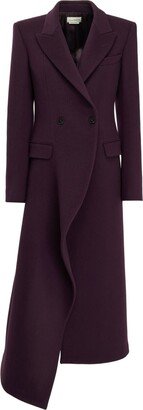 Asymmetric Double-Breasted Wool Coat-AA