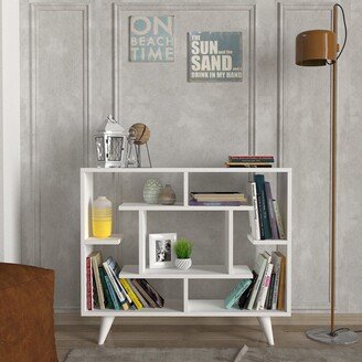 Fondea White Modern Mid century 29'' H x 35'' W Bookcase