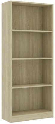 4-Tier Book Cabinet Sonoma Oak 23.6