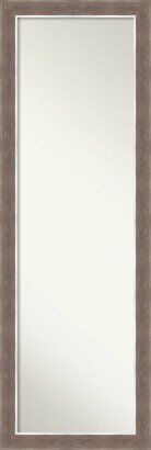 Non-Beveled Full Length On The Door Mirror - Noble Frame - Noble Mocha - Outer Size: 17 x 51 in