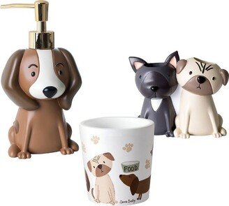 3pc Puppy Love Kids' Bath Set with Tumbler - Allure Home Creations