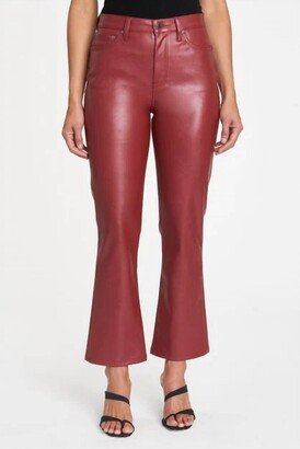 Lennon High Rise Crop Boot Pant In Carmine
