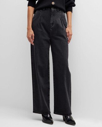 Attu Wide-Leg Denim Pants