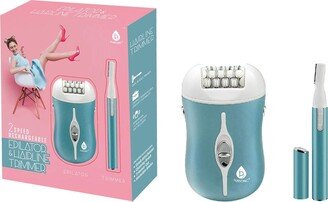 2 Speed Rechargeable Epilator & Hairline Trimmer for Wet & Dry Hair Removal - Features 40 Tweezer Action Discs, Rapid & Non-Irritating Hair Removal for Up to 4 Weeks