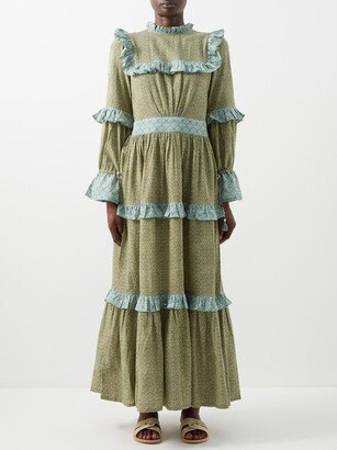 Pema Ruffle-trimmed Cotton-khadi Maxi Dress