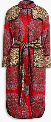 Dalton quilted printed cotton coat