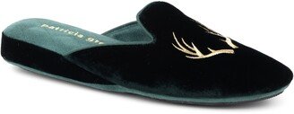 Antler Embroidered Slipper