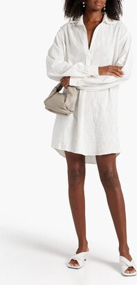 Slub cotton shirt dress