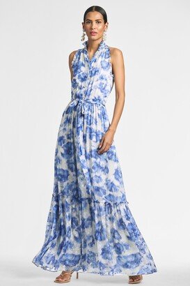 Blair Dress - Azure Watercolor Floral