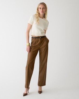 Straight-leg essential pant in faux leather