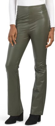 Faux Leather Flare Leggings for Women