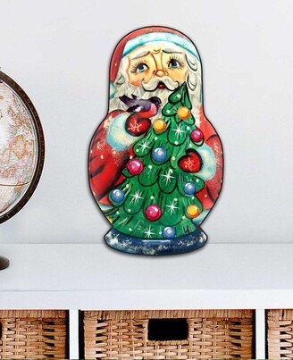 Santa Christmas Tree Nesting Doll Christmas Holiday Outdoor Decor Large Ornament