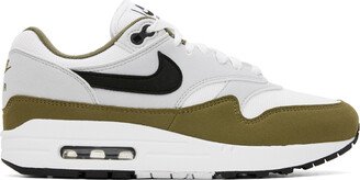 White & Khaki Air Max 1 Sneakers