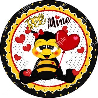 Bee Mine Black Honey Valentine Sign | Door Hanger Home Decor Wreath Supplies