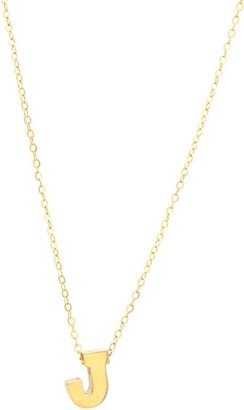 Monary 14k Yg Initial J With Chain