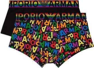 Rainbow Logo 2-Pack Trunks (EA Rainbow Color/Black) Men's Underwear