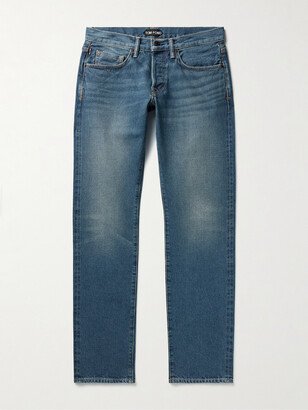 Slim-Fit Garment-Washed Selvedge Jeans