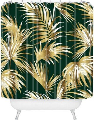 Marta Barragan Camarasa Golden palms Shower Curtain Golden
