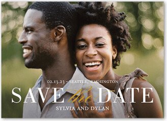 Save The Date Cards: Radiant Union Save The Date, White, 5X7, Luxe Double-Thick Cardstock, Square