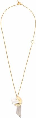 Meryl Brass Necklace With Pendant Detail